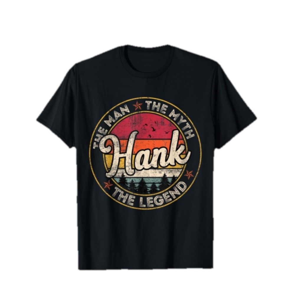 Black Graphic T-Shirt - The Man The Myth The Legend